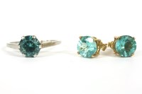 Lot 4 - A single stone blue zircon ring