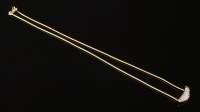 Lot 311 - A diamond set necklace with a crescent-shaped centrepiece