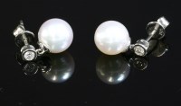 Lot 246 - A pair of white gold