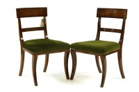 Lot 439 - A pair of Regency mahogany bar back single chairs