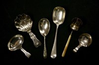 Lot 83 - A Victorian silver caddy spoon with shell bowl and Queen’s pattern handle