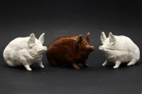 Lot 277 - Three Wemyss pigs