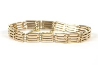 Lot 30 - A gold four row gate-link bracelet
