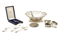 Lot 76 - A pierced silver basket