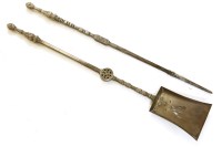 Lot 430A - Two iron and nickel alloy fire tools