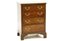 Lot 378 - A mahogany chest of four graduated drawers
