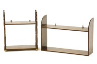 Lot 379 - Two 19th century mahogany hanging shelves