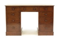 Lot 443 - A Victorian mahogany pedestal desk