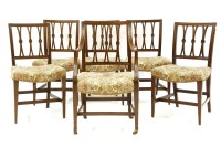 Lot 411 - A set of six George III mahogany dining chairs