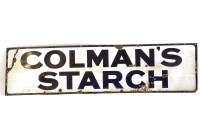 Lot 286 - A Colman's Starch enamel sign