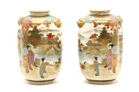 Lot 267 - A pair of early 20th century Satsuma vases