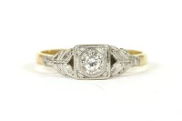 Lot 35 - An 18ct gold single stone box set diamond ring