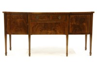 Lot 437 - A 19th century inlaid mahogany breakfront sideboard