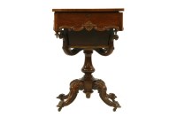Lot 342 - A Victorian rosewood work table