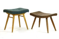 Lot 375 - Two mid century stools