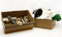 Lot 107 - Two boxes of old fans