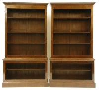Lot 423 - A pair of large mahogany bookcases