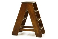 Lot 403 - A set of mahogany library steps