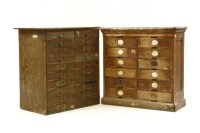 Lot 430 - An oak indexing or filing chest