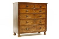 Lot 432 - A Victorian mahogany bow front chest of drawers