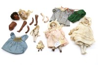 Lot 98 - A c.1900 miniature bisque headed doll