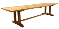 Lot 416 - A large oak refectory table