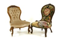 Lot 349 - Two Victorian nursing chairs