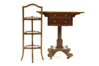 Lot 362 - A 19th century mahogany drop leaf work table