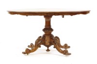 Lot 410 - A Victorian walnut oval loo table