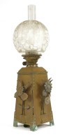 Lot 141 - An Aesthetic copper and brass oil lamp