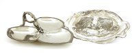 Lot 14 - A WMF pewter tray
the centre with two ladies' heads