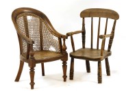 Lot 622 - A 19th century mahogany child's chair