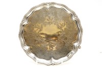 Lot 238 - A Victorian silver waiter