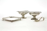 Lot 228 - Two pierced silver bon bon dishes