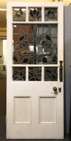 Lot 435A - An Art Nouveau leaded glass door