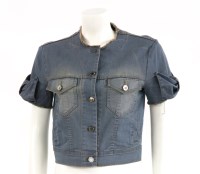 Lot 1343 - A Mulberry denim 'Betty Bow' jacket