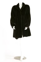 Lot 1372 - A ranch mink three-quarter length coat