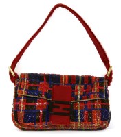Lot 288 - A Fendi beaded shoulder clutch bag