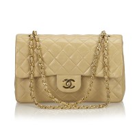 Lot 1167 - A Chanel classic medium lambskin double flap shoulder bag