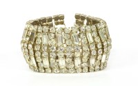 Lot 1536 - An original 1950s double width stone bracelet
