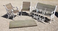 Lot 650 - A white painted garden suite