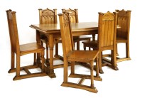 Lot 133 - An oak refectory table