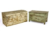 Lot 581 - An early 20th century painted pine trunk