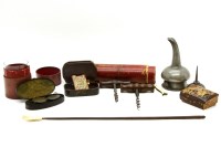 Lot 215 - A tortoiseshell stamp box