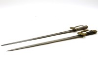 Lot 406 - Two 18th century German hunting swords