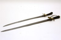 Lot 488 - Two 18th century German hunting swords