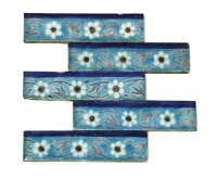Lot 33 - Five William De Morgan glazed pottery tile friezes