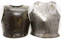 Lot 423 - Two armour breast plates