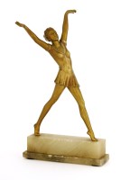 Lot 291 - A spelter and cold painted dancer