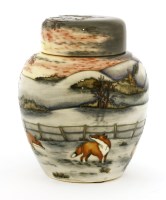 Lot 533 - A Moorcroft Woodside Farm ginger jar and cover